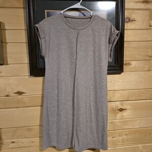 Gray Short Sleeve Dress